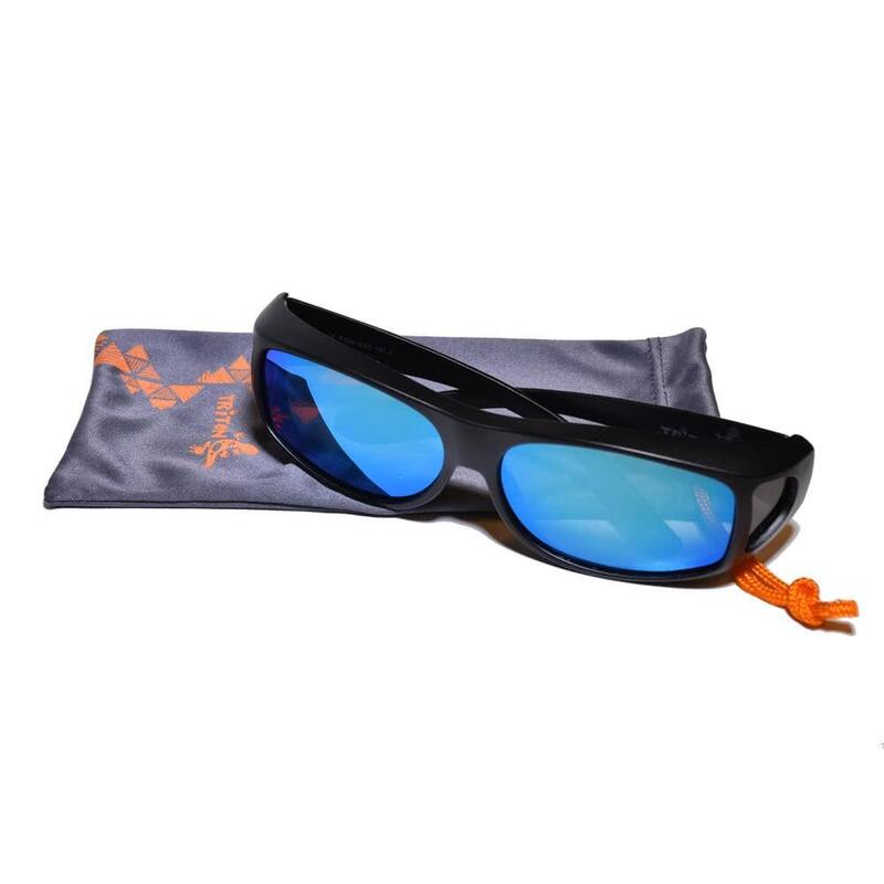 SGovers 2362 成人款偏光濾鏡外掛式健行太陽眼鏡 - 黑色/藍色