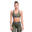 女裝交叉背扣高支撐透氣瑜珈跑步運動內衣 - 橄欖綠色