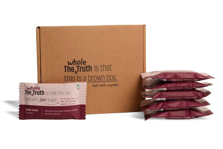 The Whole Truth Protein Bars Double Cocoa Pack of 6