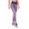 女裝雙面穿高腰瑜珈褲透氣網底緊身褲 - 紫色/橙色