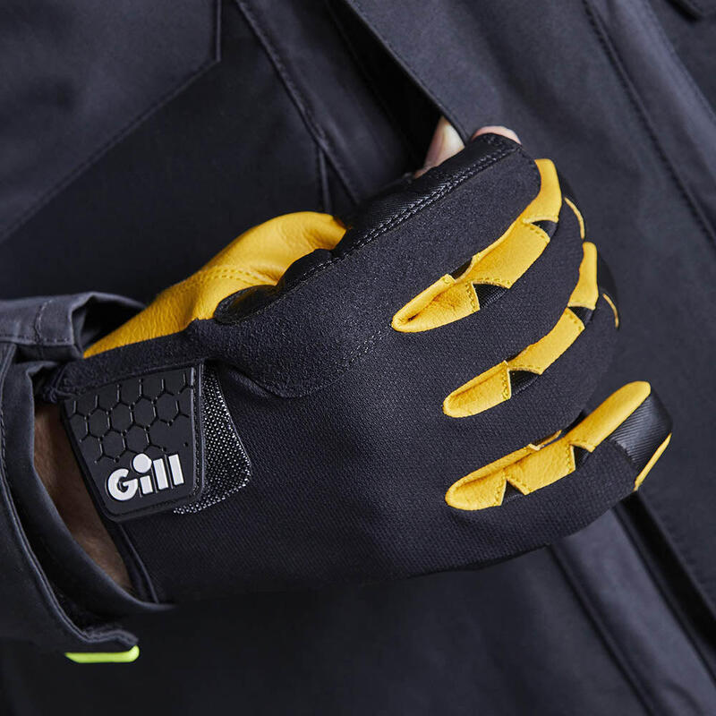 Unisex Long Finger Pro Gloves – Black/Yellow