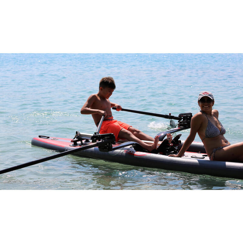 iCoaster 18 Inflatable Coastal Rowing Board - Black/Red