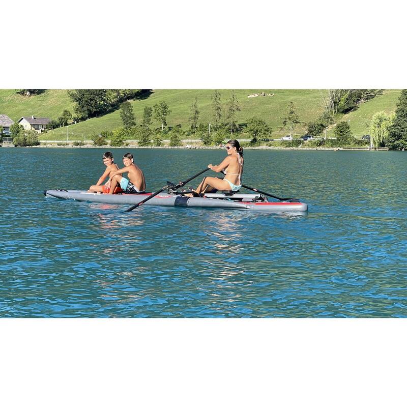 iCoaster 18 Inflatable Coastal Rowing Board - Black/Red