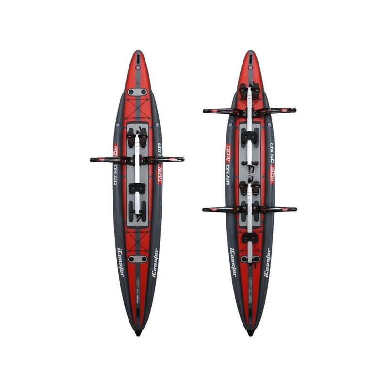 iCoaster 18 Inflatable Coastal Rowing Board - Black/Red