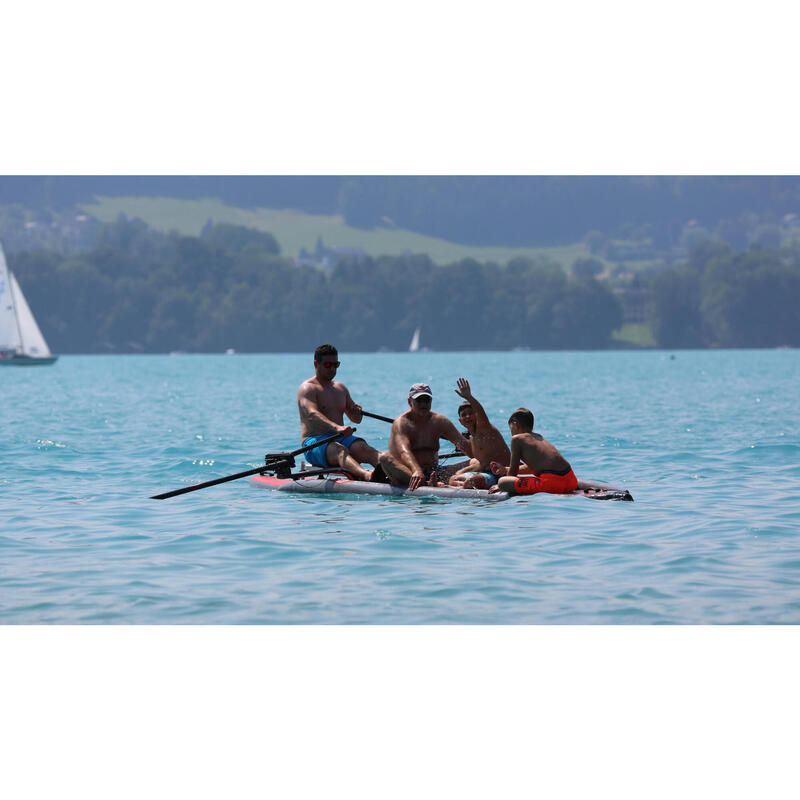 iCoaster 18 Inflatable Coastal Rowing Board - Black/Red