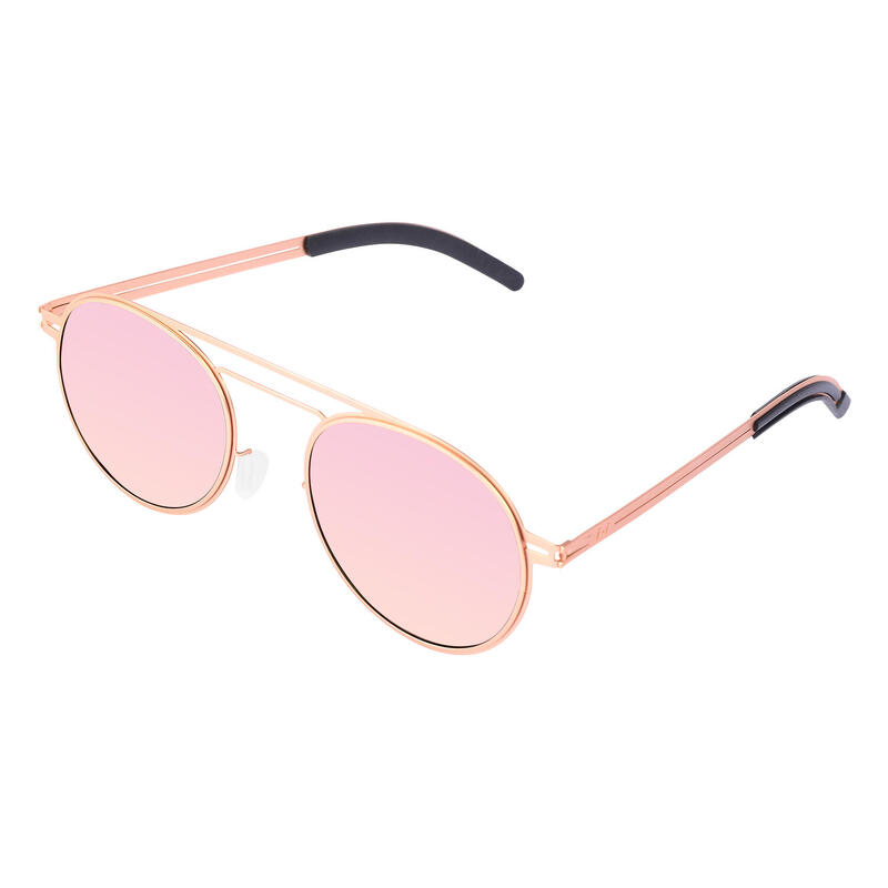 BORON II6005 Lightweight Sunglasses - Brush Gold / Pink Mirror