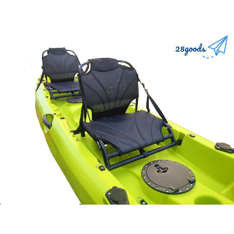 370 cm Double Seat Tandem Sit-On-Top Rigid Kayak Paddles Upgrade Alloy  Seats - Decathlon