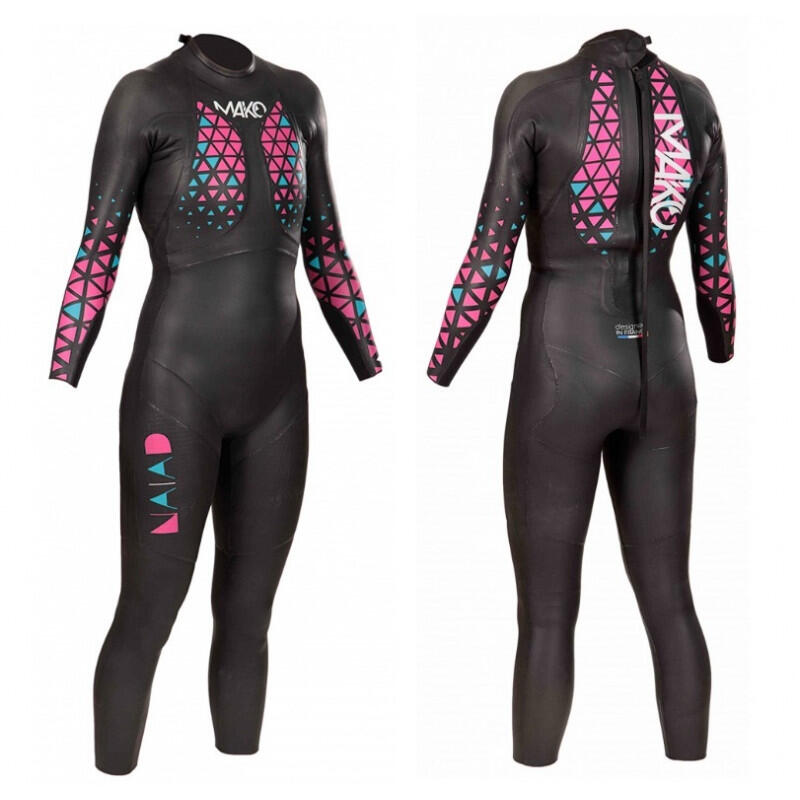 Mako - Combinaison De Triathlon Femme Mako Naïad 3.0 2024 - Combinaison Néoprène - Bleu|noir - 42 M/l - Decathlon