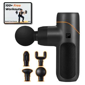 Flexnest Vibration Gun Massager with 4 Silicone Coated Heads