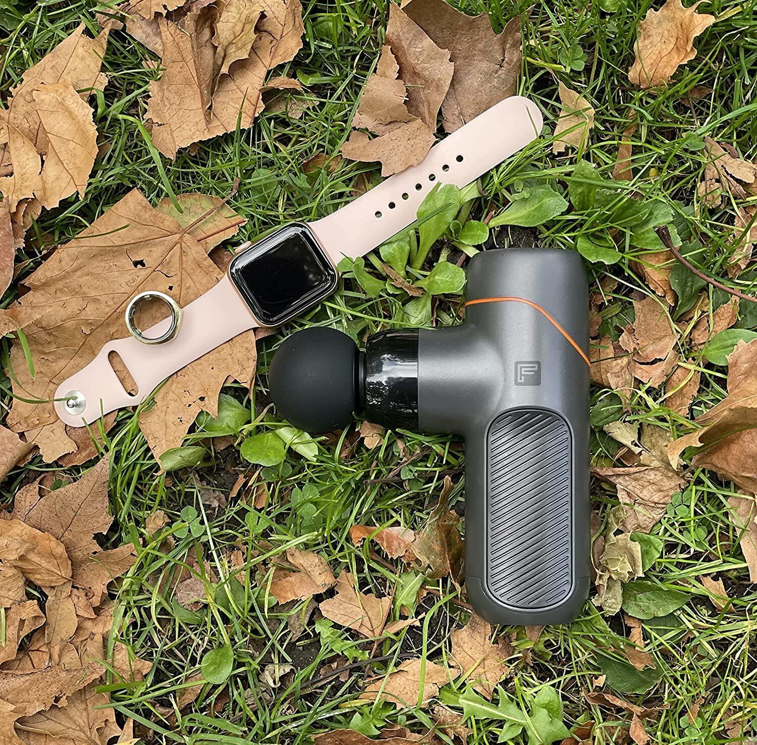 Flexnest Vibration Gun Massager with 4 Silicone Coated Heads