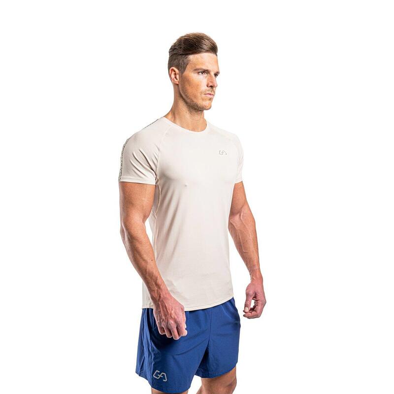 Men 6in1 Dri-Fit Stretchy Gym Running Sports T Shirt Fitness Tee - WHITE