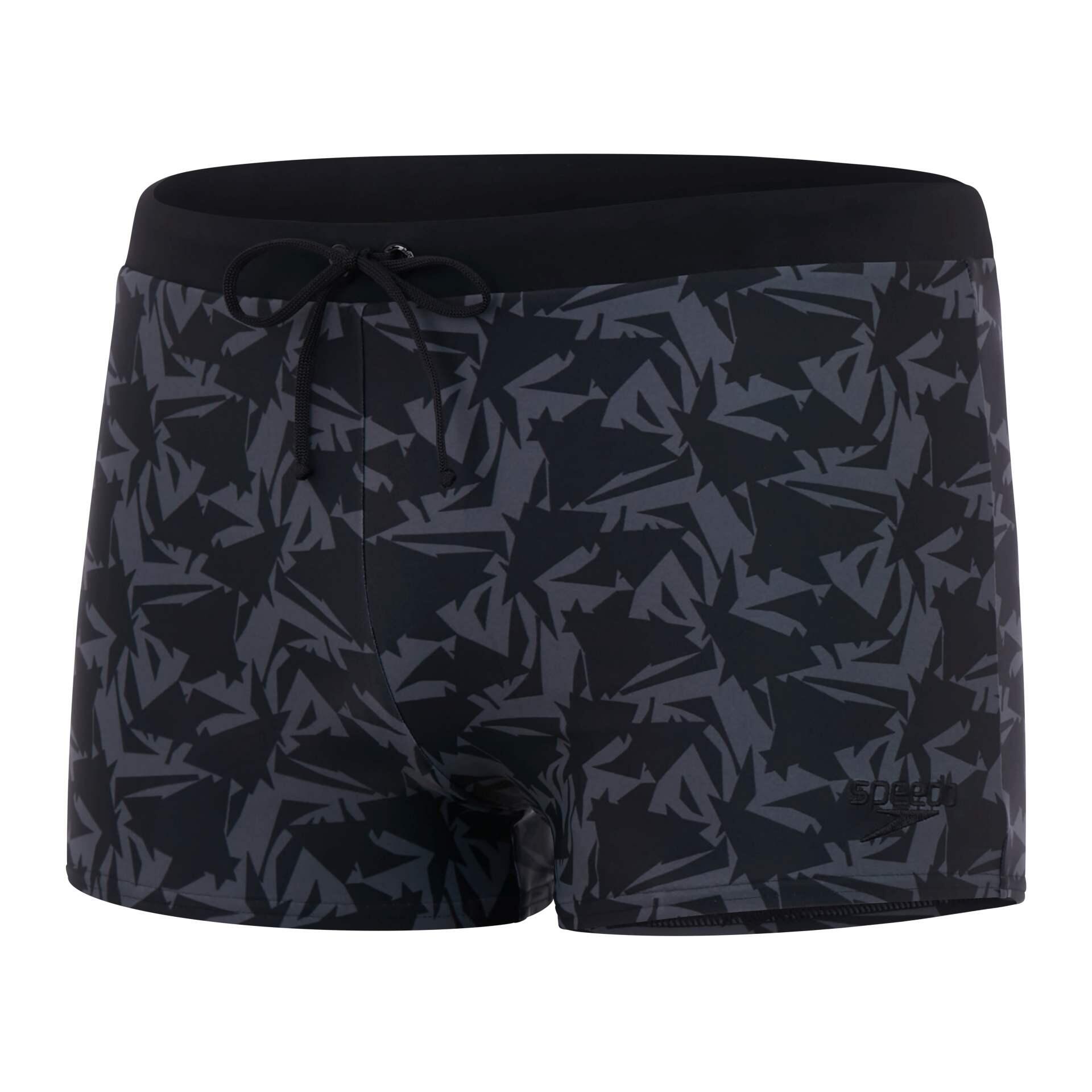 SPEEDO Speedo Valmilton Asht Mens Black/Grey Swimming Trunks