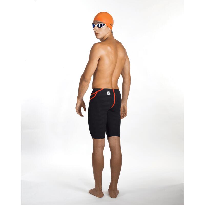 JKOMP FINA APPROVED Men's Competition Swimsuit - Black, Orange