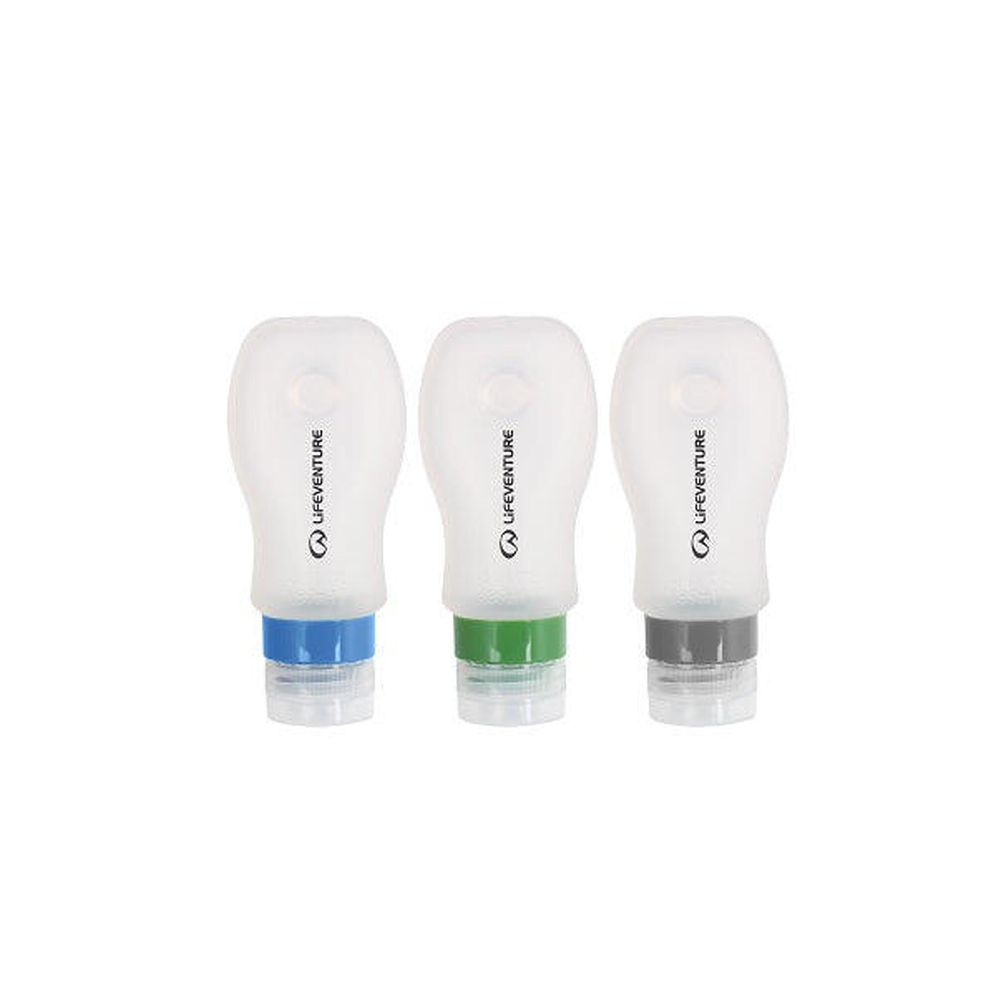 Silicone Bottle Set Travel containers - White