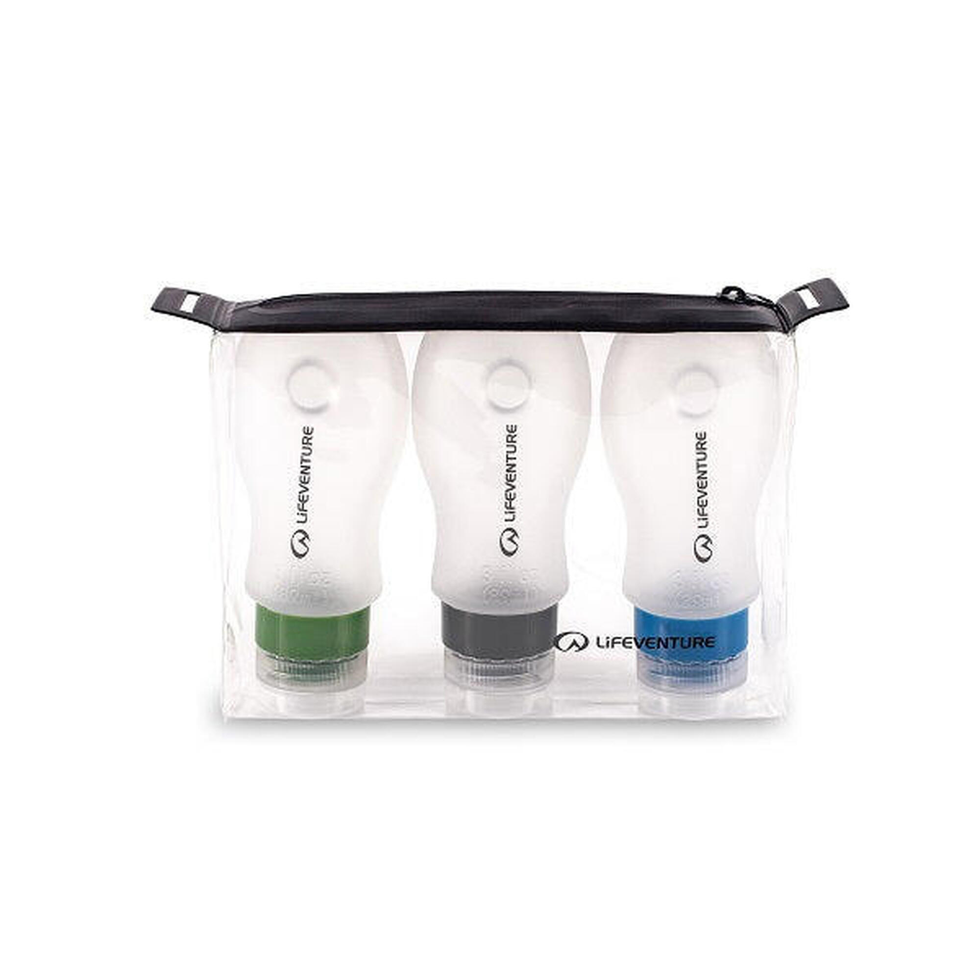 Silicone Bottle Set Travel containers - White