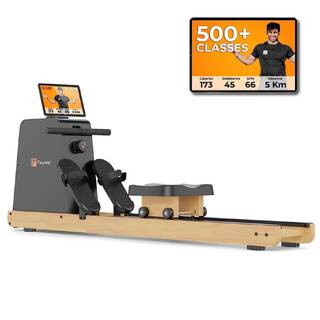 Flexnest Flexrower Bluetooth-Enabled Magnetic Rowing Machine for Home Gym Black