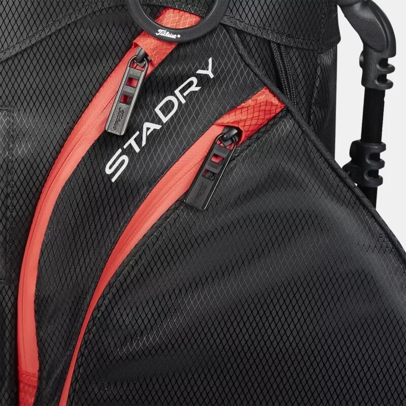 TB23SX9A-0 PLAYERS 5 "STADRY" WATERPROOF GOLF STAND BAG - BLACK
