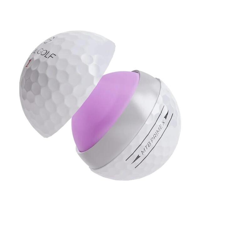 MTB PRIME X 三層高爾夫球 (12粒) - 白色