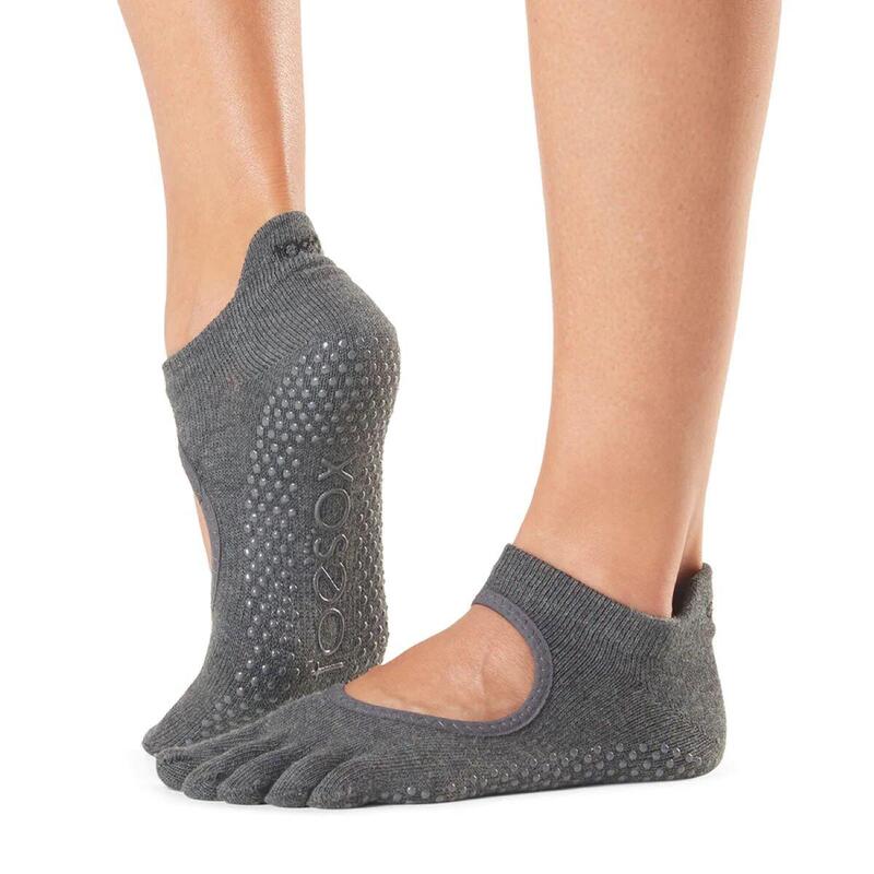 Grip Full Toe Bellarina 5 Fingers Socks - Charcoal Grey