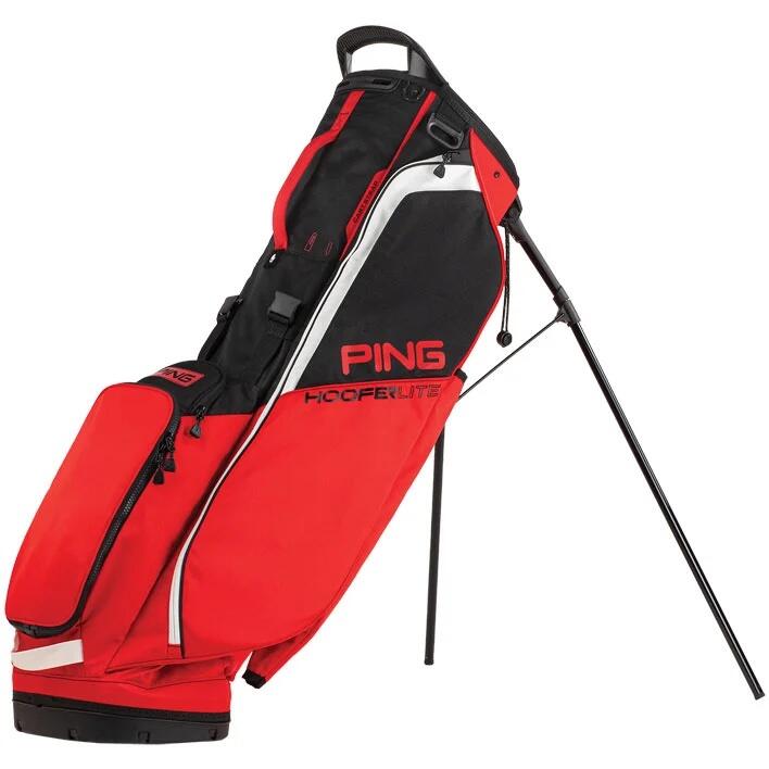 HOOFER LITE 超輕高爾夫球支架包 19L - 紅色/黑色