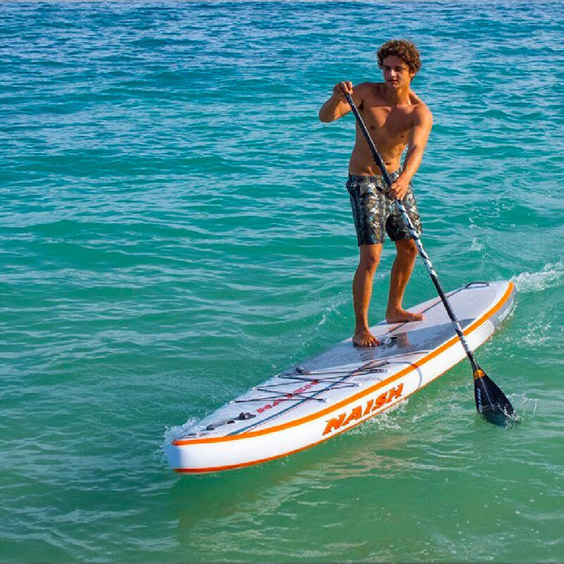 S26 14'0" X 30 Touring use Inflatable Fusion SUP Board - Grey, White, Orange