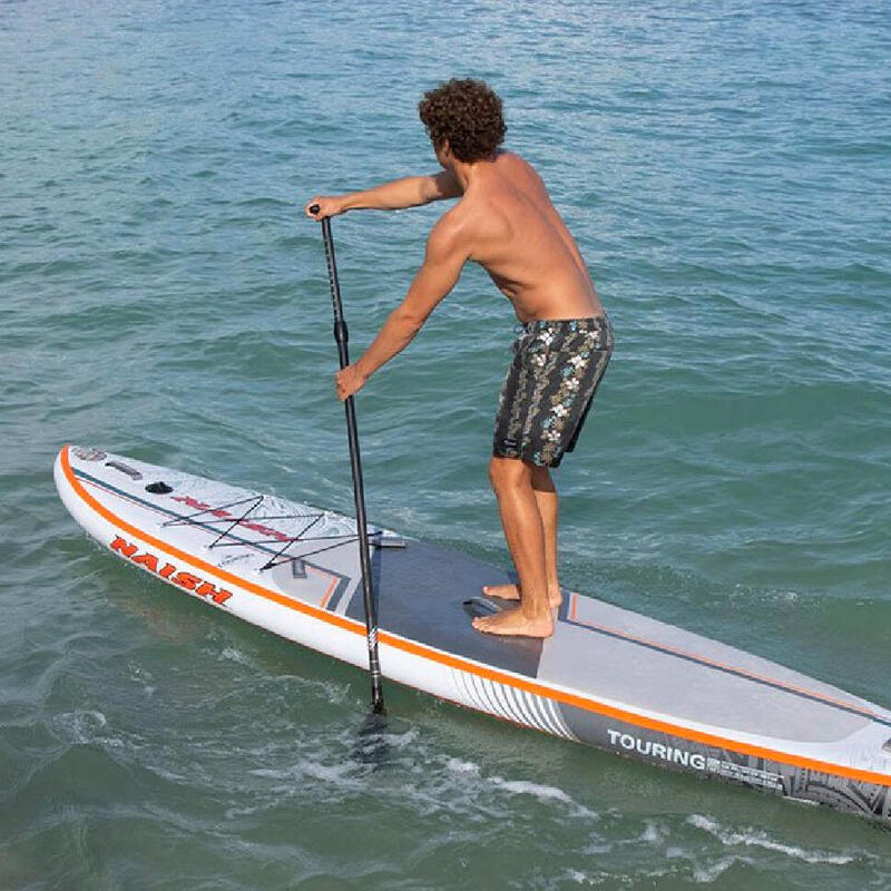 S26 14'0" X 30 Touring use Inflatable Fusion SUP Board - Grey, White, Orange