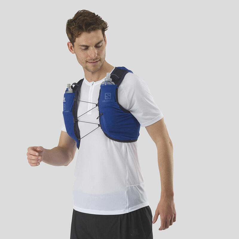 Active Skin 8 With Flasks Hydration Trail Running Backpack Vest 8L - Blue