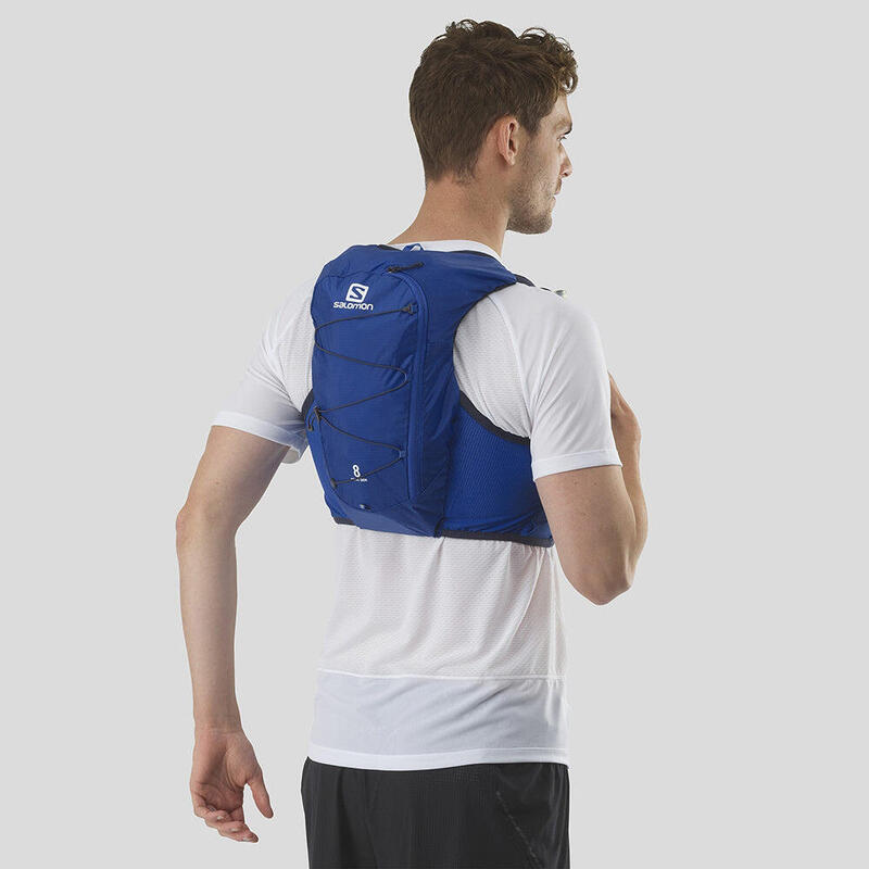 Active Skin 8 With Flasks Hydration Trail Running Backpack Vest 8L - Blue