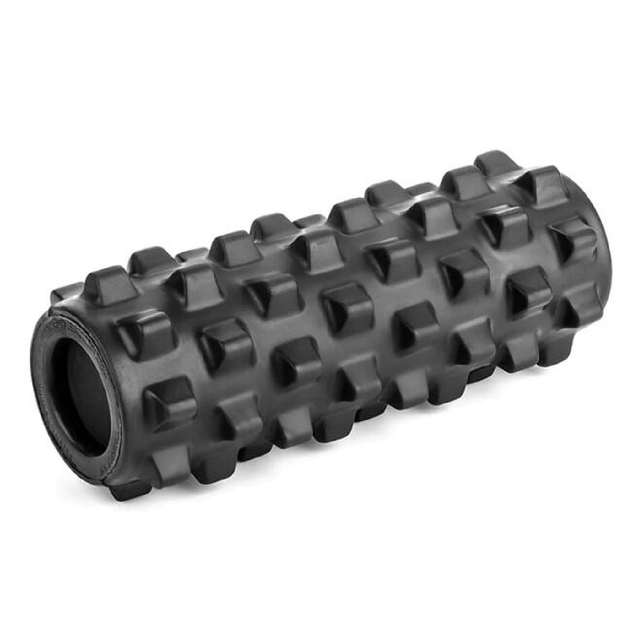 12" Compact Xtra Firm Textured Foam Roller - Black