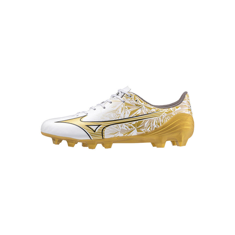Alpha α Select Men's Football Shoes - White x Gold