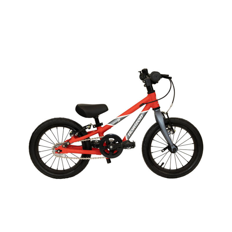 Hybrid 2in1 Balance Bike Kid bike 14 inch -  Matt Red Grey