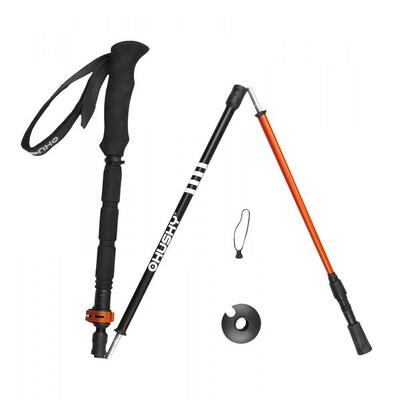 Bastoni da passeggio (set) Trekking Scrod pieghevole Flip-lock - Nero
