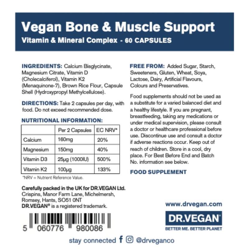 Vegan & Plant-Based Bone & Muscle Support (60 Caps)