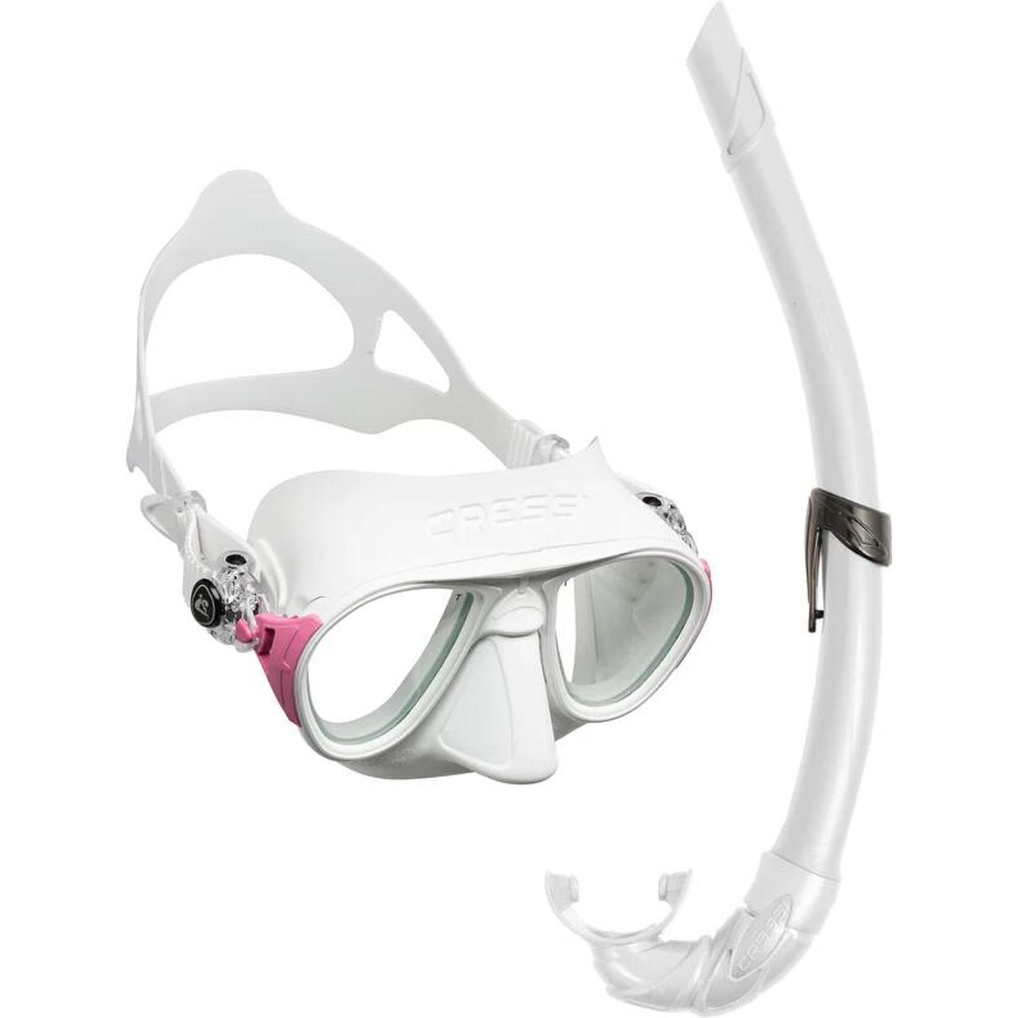 Calibro mask with Corsica snorkel Combo - White