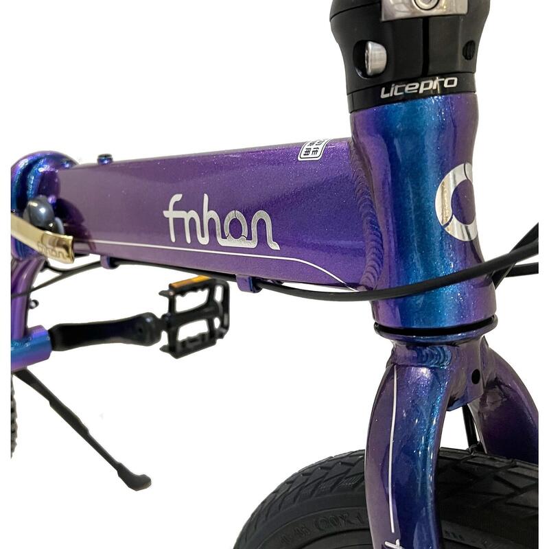 (Unassembled) Blast 406 20" Mechanical Disc Brake 9s Folding Bike - Purple/Blue