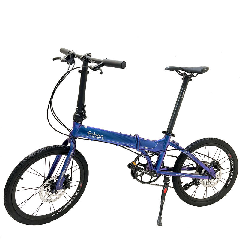 (Unassembled) Blast 406 20" Mechanical Disc Brake 9s Folding Bike - Purple/Blue