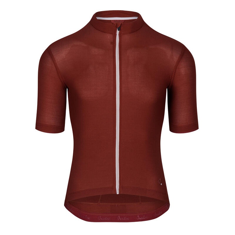 Maglia a manica corta da ciclismo da uomo Woolight Mattone Cotto