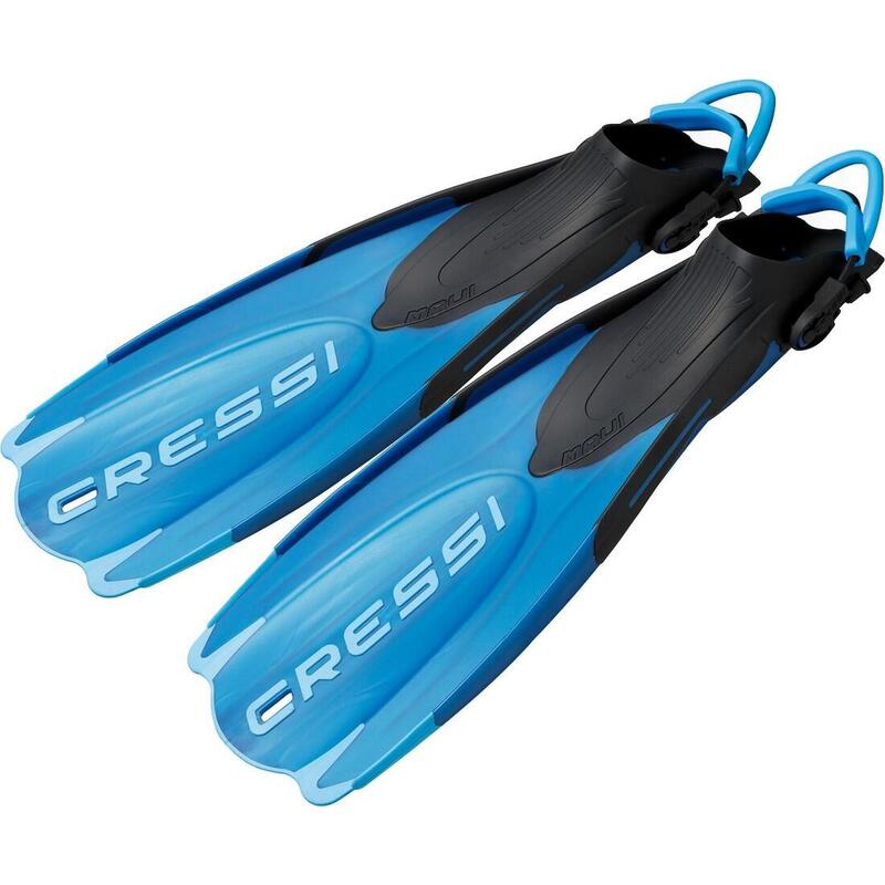 Maui Adult Open heel snorkeling fins - Blue