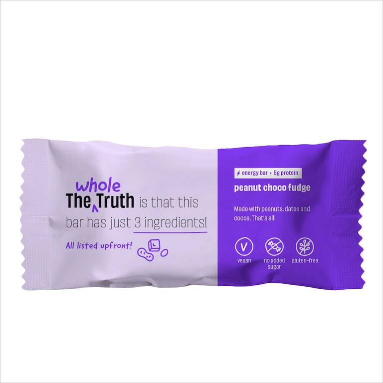 The Whole Truth Energy Bars Peanut Choco Fudge Pack of 6