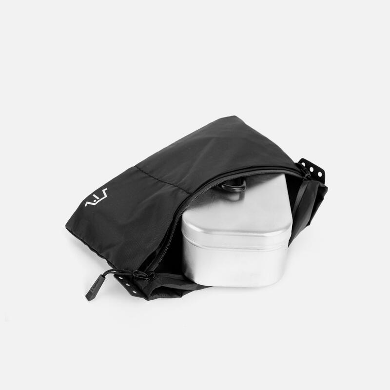 3件套露營包（筆袋/ 超輕型洗漱袋和紙巾卷/ 肩背袋) 0.4-0.5L - 黑色
