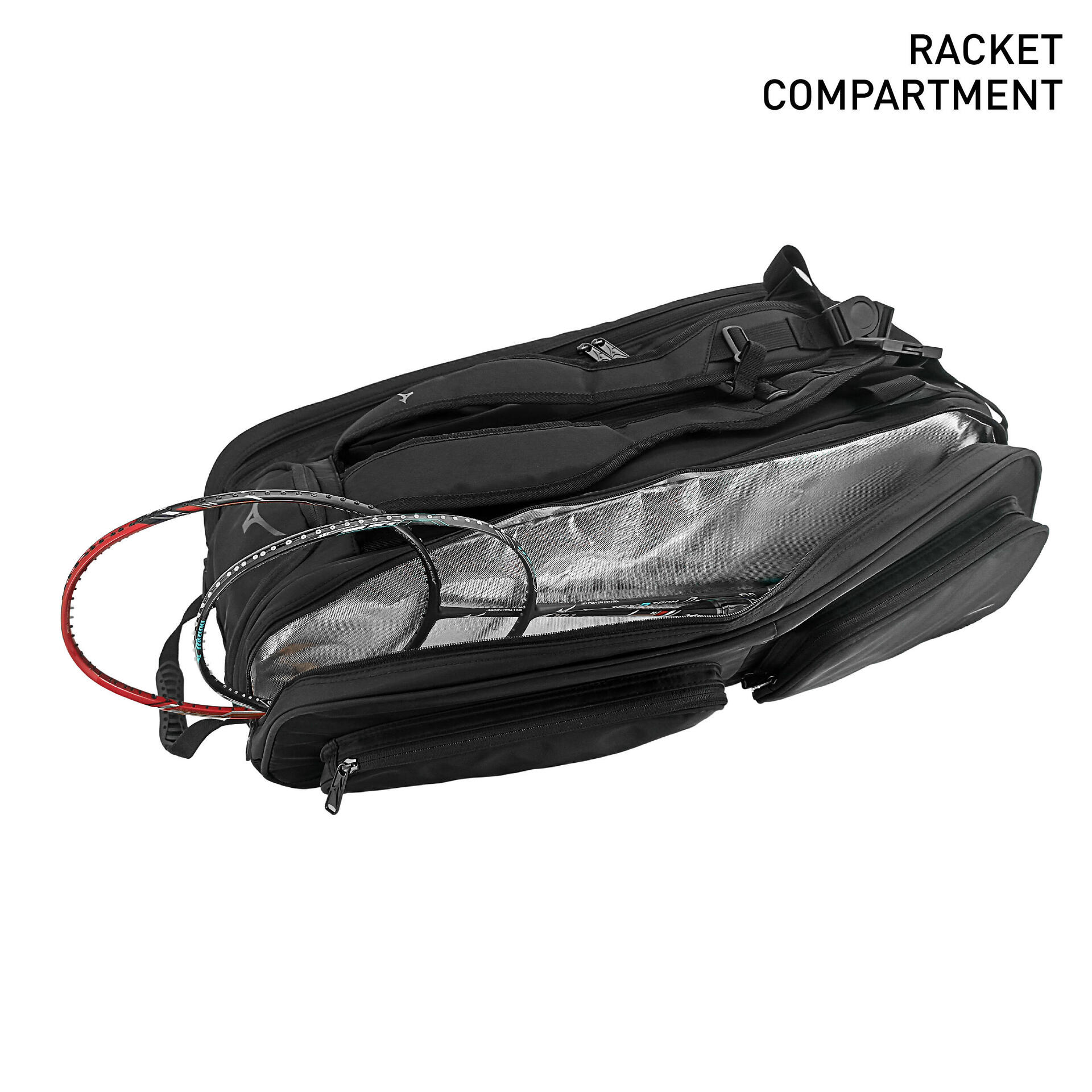 Badminton Racket Bag - Premium Series 3 Comp Bag (Jet Black)