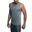 Men Printed Wicking Anti-Odor Running Sports Vest Tank Top Singlet - Grey