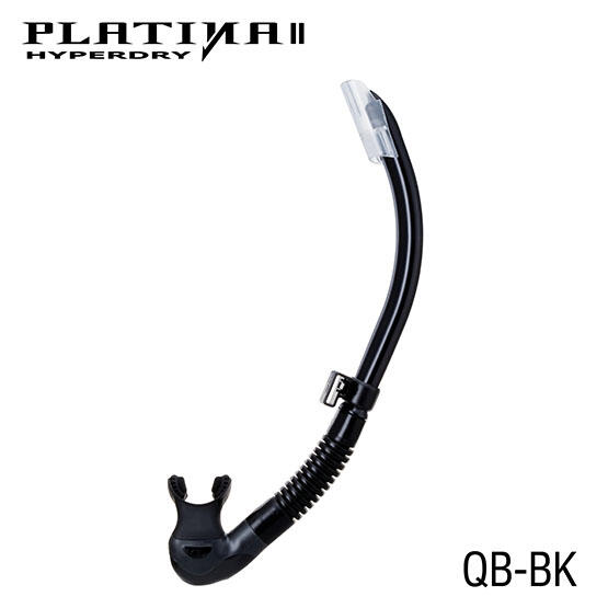 Platina II Hyperdry SP-170QB潛水呼吸管半幹管 (QB-BK) - 黑色