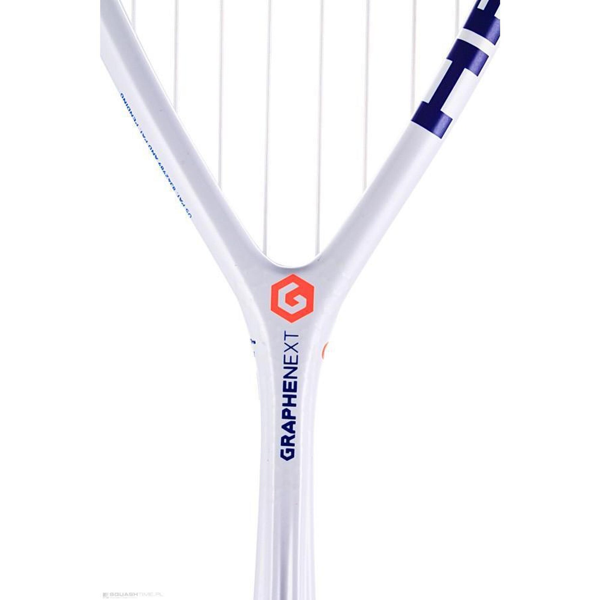 Graphene XT Cyano 110 Unisex Carbon Fiber Squash Racket - White