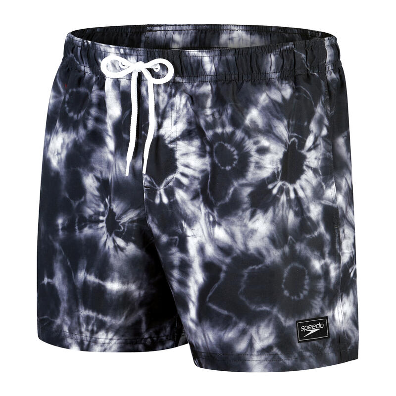 TIE-DYE MEN'S PRINTED WATERSHORT - BLACK