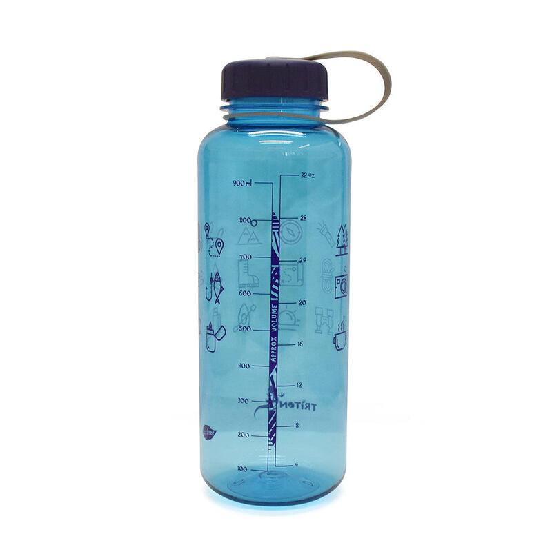 Ecozen Slim Sky Blue Hike Road Running Water Bottle 1000ml - Blue