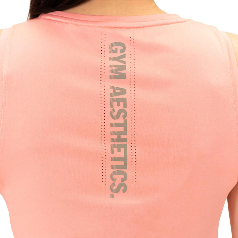 Women GA Badge Fitness Sports Vest/Tank Top - PINK