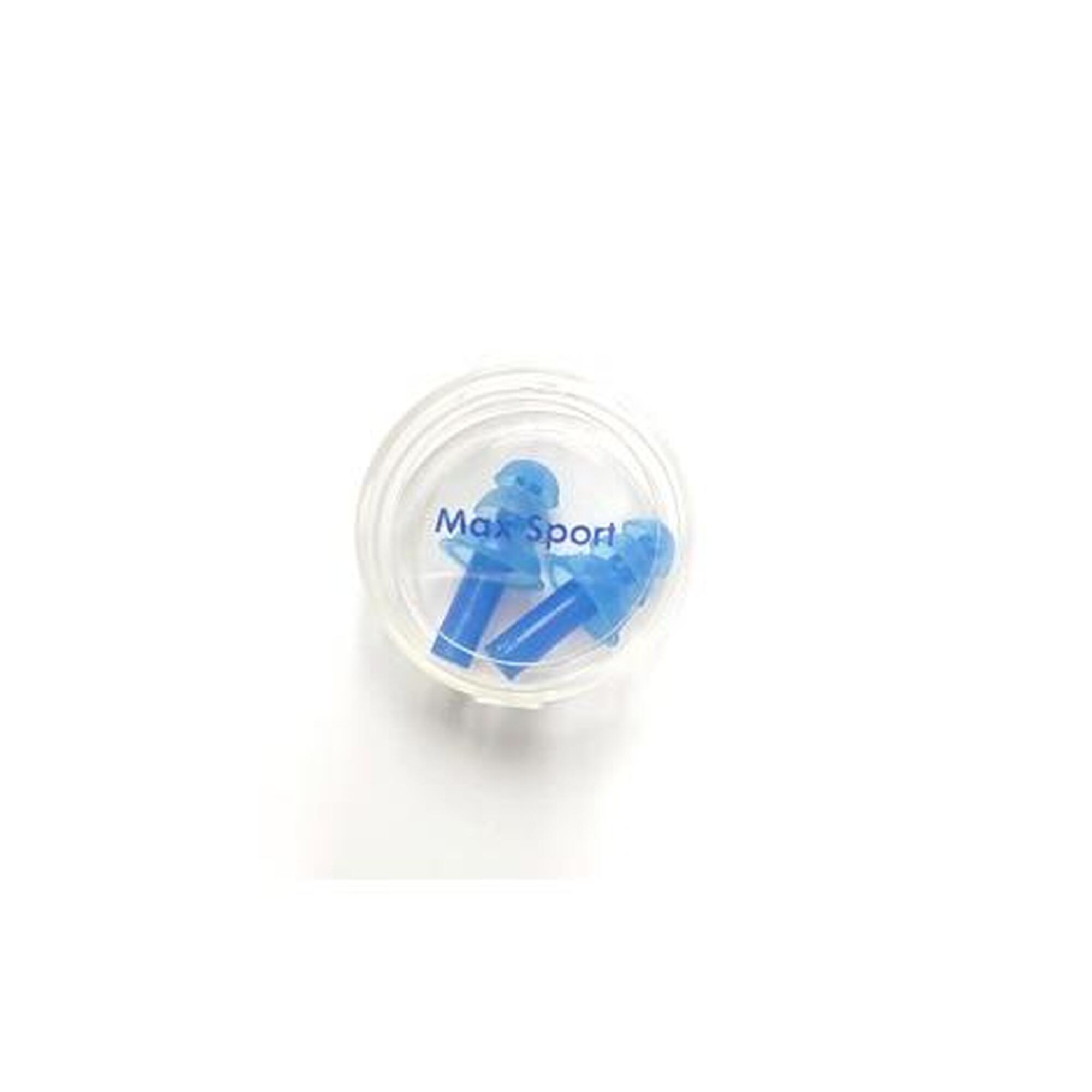 MS-9058 Silicone Swimming Ear Plugs (One Pair) - Blue