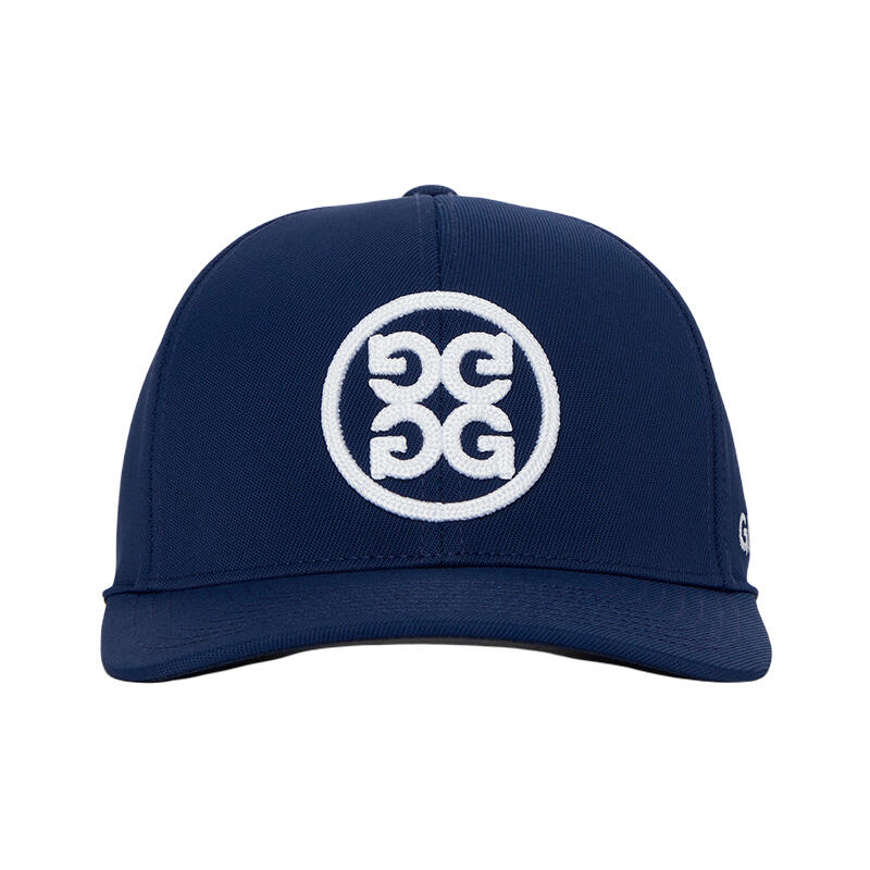 CIRCLE G's 彈力斜紋可調整式高爾夫球帽 - 海軍藍色