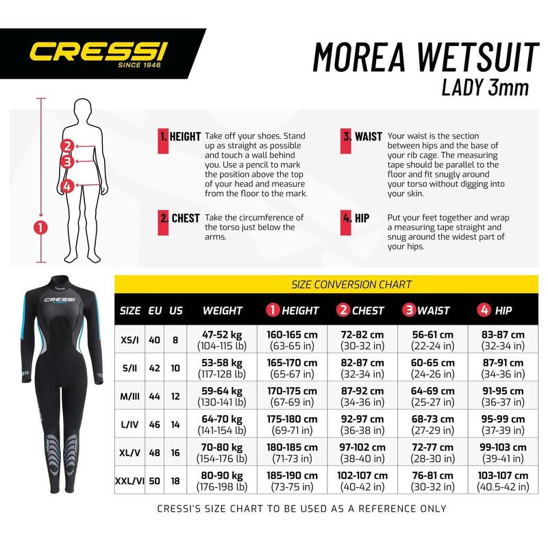 Morea Lady 3mm Wetsuit - Black